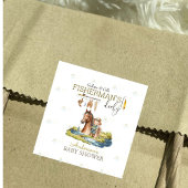 Gallops en Gills Fisherman Derby Baby shower Vierkante Sticker