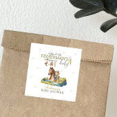 Gallops en Gills Fisherman Derby Baby shower Vierkante Sticker