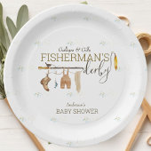 Gallops en Gills Fisherman's Derby Baby shower Papieren Bordje