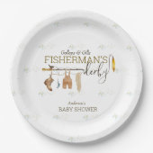 Gallops en Gills Fisherman's Derby Baby shower Papieren Bordje (Voorkant)