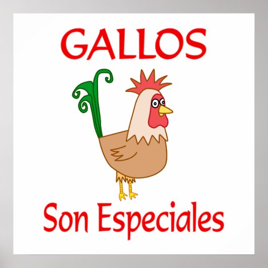 Gallos Son Especiales Poster (Voorkant)