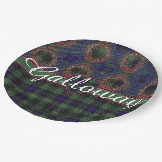 Galloway clan Pset Scottish kilt tartan Papieren Bordje (Gekanteld)