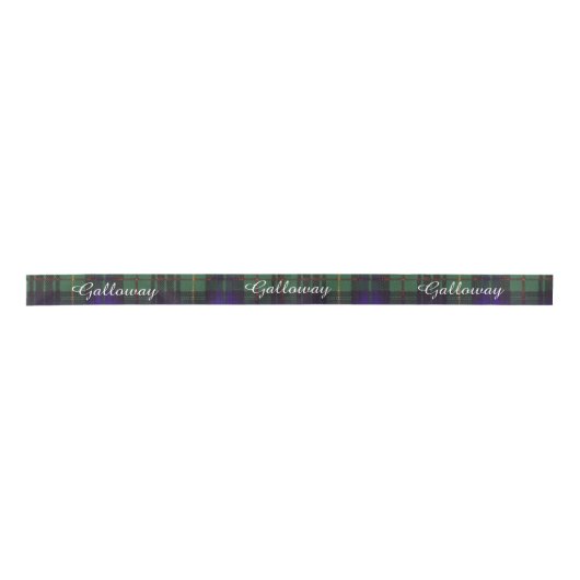 Galloway clan Pset Scottish kilt tartan Satijnen Lint (Voorkant)