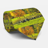 Galloway Cows op Rockport Maine Boerderij Stropdas (Opgerold)