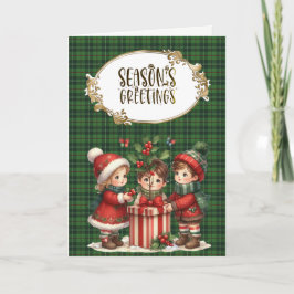 Galloway Hunting Originele Schotse Tartan Feestdagen Kaart