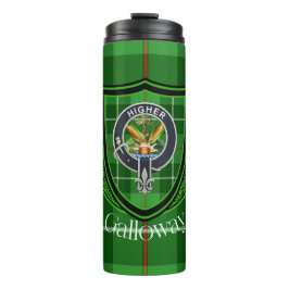 Galloway Schotse Clan Tartan & Wapen Thermosbeker