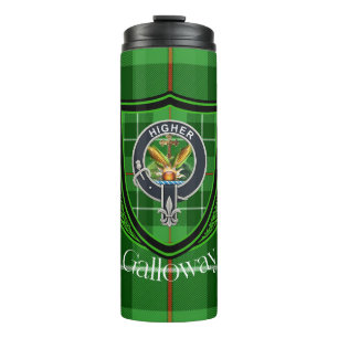 Galloway Schotse Clan Tartan & Wapen Thermosbeker