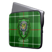 Galloway Scottish Clan Tartan and Crest Laptop Sleeve (Voorkant Links)