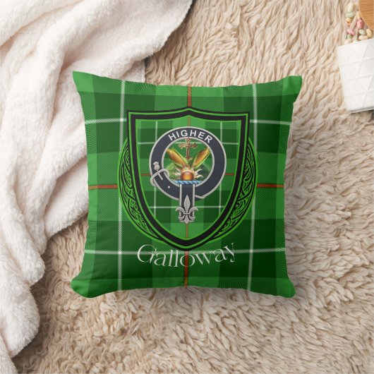 Galloway Scottish Clan Tartan & Crest Kussen (Deken)