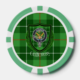 Galloway Scottish Clan Tartan & Crest Poker Chips