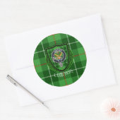 Galloway Scottish Clan Tartan & Crest Ronde Sticker (Envelop)