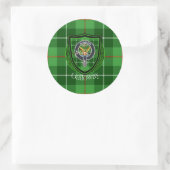 Galloway Scottish Clan Tartan & Crest Ronde Sticker (Tas)