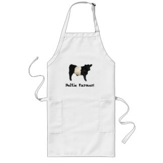 Galloway Steer Cutout Beltie Boerderij Lang Schort