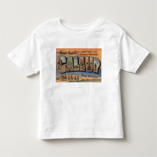 Gallup, New Mexico - Grote Letter-scènes Kinder Shirts (Voorkant)