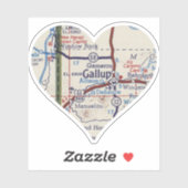 Gallup New Mexico kaart Sticker (Vel)