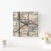 Gallup New Mexico Map Vierkante Klok (Huis)