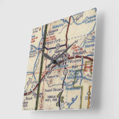 Gallup New Mexico Map Vierkante Klok (Hoek)