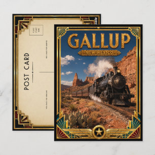 Gallup New Mexico Vintage Art Deco Gouden Tijdperk Briefkaart