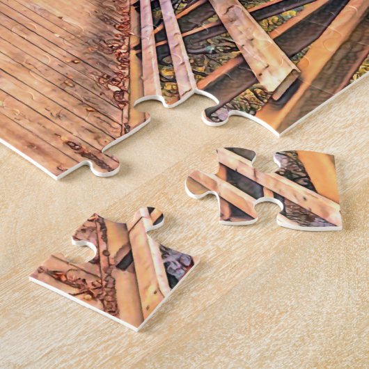 Gallup Park Ann Arbor Michigan Bridge Puzzle Legpuzzel (Zijkant)