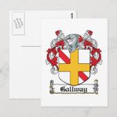 Gallway Family Crest Briefkaart (Voorkant / Achterkant)