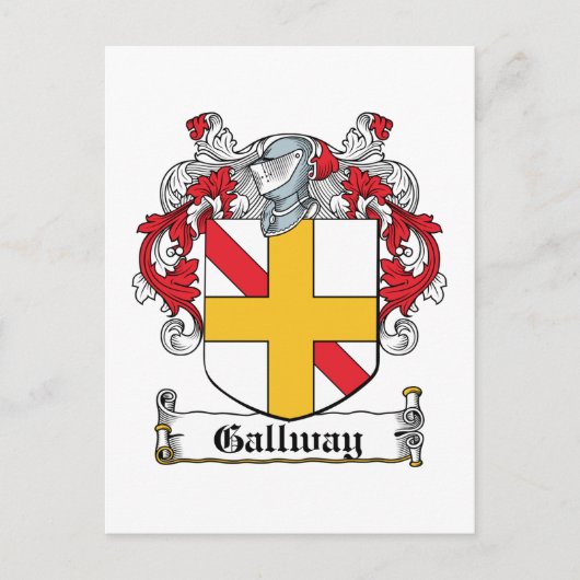 Gallway Family Crest Briefkaart (Voorkant)