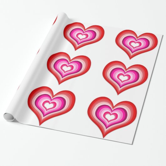 galmend harten inpakpapier (Uitgerold)