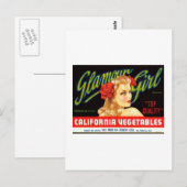 Galmour Girl California Vegetables Briefkaart (Voorkant / Achterkant)