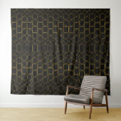 Galmourous Golden Geometric pattern Wandkleed (In Situ (horizontaal))
