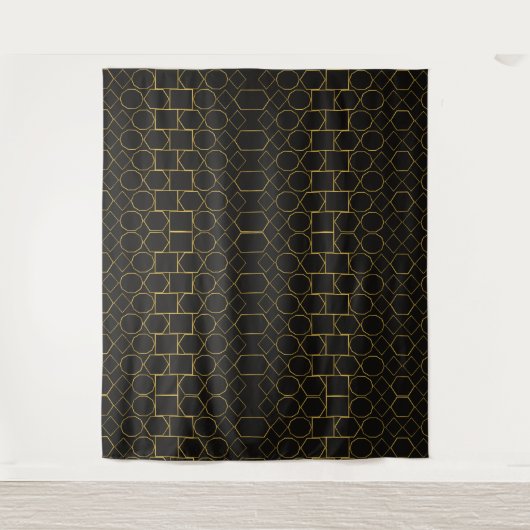 Galmourous Golden Geometric pattern Wandkleed (Voorkant)