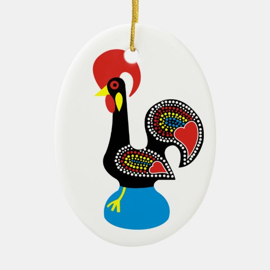 Galo de Barcelos Keramisch Ornament (Voorkant)