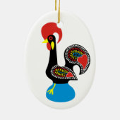Galo de Barcelos Keramisch Ornament (Achterkant)