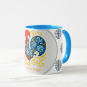 Galo de Barcelos Mug – Portuguese Rooster Azulejo  Mok (Voorkant rechts)