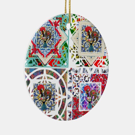 Galo de Barcelos, Po Keramisch Ornament (Rechts)