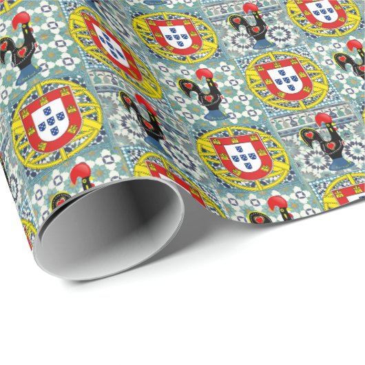 Galo de Barcelos, Portugal Cadeaupapier (Rol Hoek)