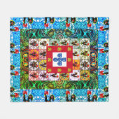 Galo de Barcelos, Portugal Fleece Deken (Voorkant (Horizontaal))