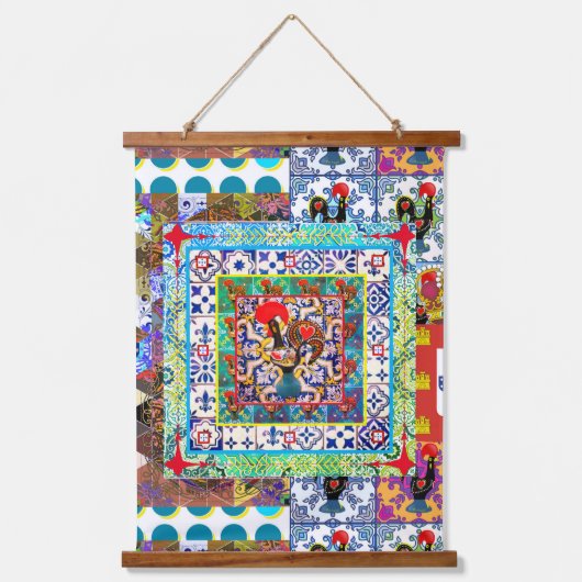 Galo de Barcelos, Portugal Hangend Wandkleed (Voorkant)