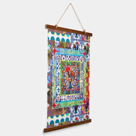 Galo de Barcelos, Portugal Hangend Wandkleed (Gebogen)