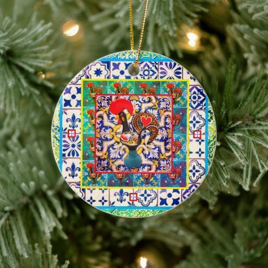 Galo de Barcelos, Portugal Keramisch Ornament (Boom)