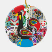 Galo de Barcelos Portugal Keramisch Ornament (Voorkant)
