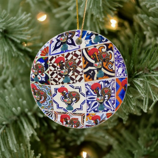 Galo de Barcelos Portugal Keramisch Ornament (Boom)