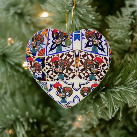 Galo de Barcelos Portugal Keramisch Ornament (Boom)