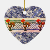 Galo de Barcelos, Portugal Keramisch Ornament (Achterkant)