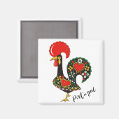 Galo de Barcelos Portugal Rooster Magneet (Voorkant / Achterkant)