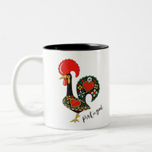 Galo de Barcelos Portugal Rooster Tweekleurige Koffiemok