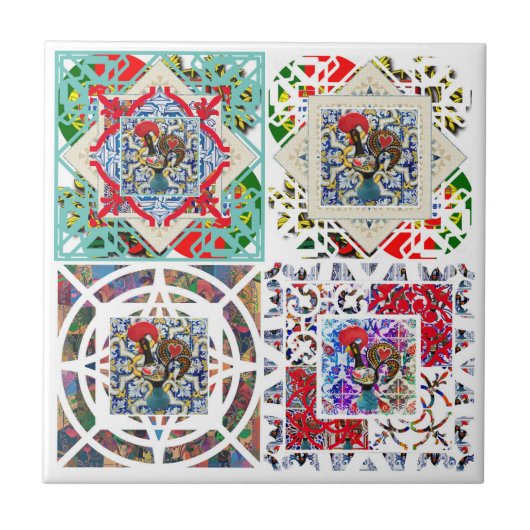 Galo de Barcelos, Portugal Tegeltje (Voorkant)