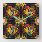 Galo de Barcelos, Portugal Vierkante Klok (Voorkant)