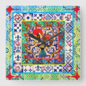 Galo de Barcelos, Portugal Vierkante Klok (Voorkant)