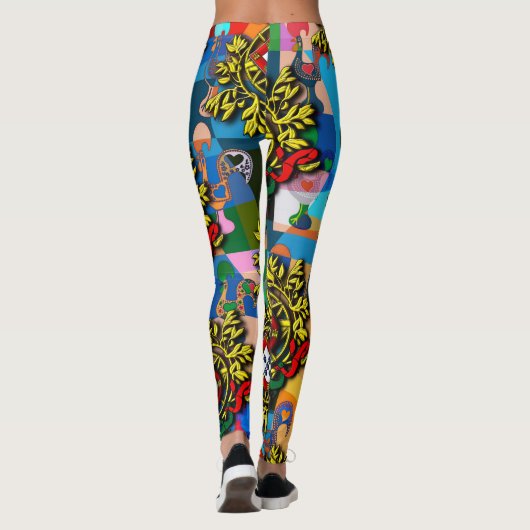 Galo de Barcelos, Portugees design Leggings (Achterkant)