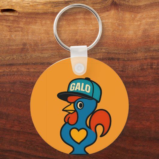 Galo Portugal Keychain – Cute Portuguese Rooster G (Voorkant)