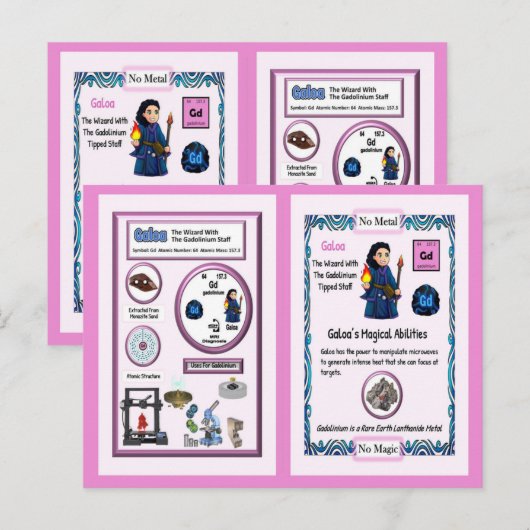 Galoa - Gadolinium Ruilkaart Briefkaart (Voorkant / Achterkant)